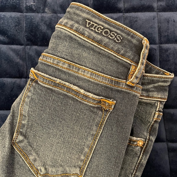 Vigoss dark jeans, rips, ankle fray, 24/27, worn - Picture 2 of 3